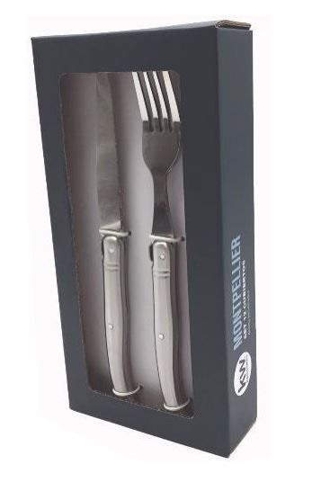 SET 2 PIEZAS CUBIERTO CUCHILLO CARNE MONTPELLIER ACERO INOX-0