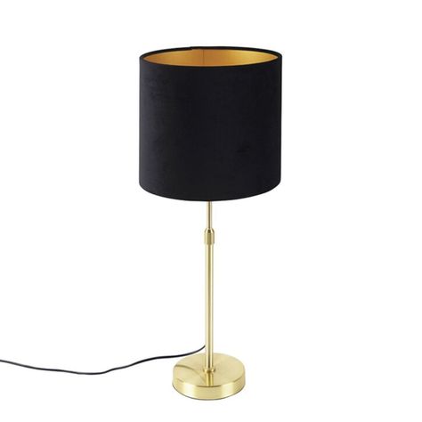 Lámpara de Mesa "Varella" Con Pantalla E-27 Dorado-0