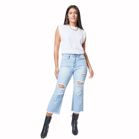 Jeans Bota Ancha Leg Crop-0
