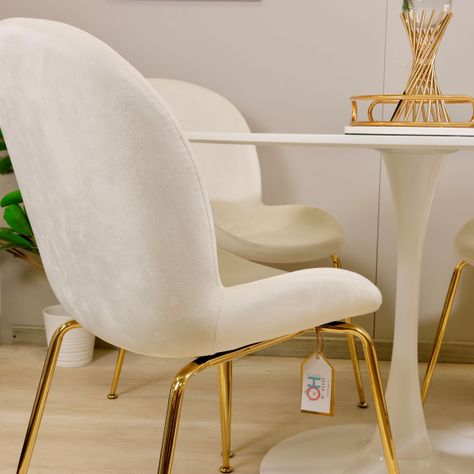 Pack de 4 Sillas Berta Velvet Crema-2