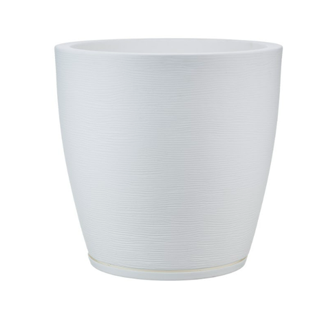 MACETERO FLORIDIS AMSTERDAM BLANCO 45CM CON PLATO-0