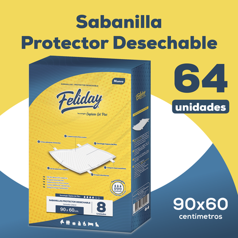 Sabanilla Feliday Capture Gel Plus Absorción Superior 64 Un-1