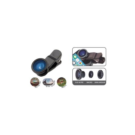 Kit de Lentes 3 en 1  Ojo de Pez Para Camara de Celular-1
