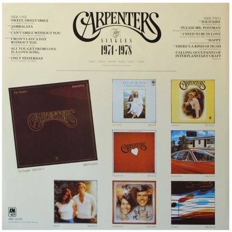 CARPENTERS - SINGLES 1974-1978 VINILO USADO-2
