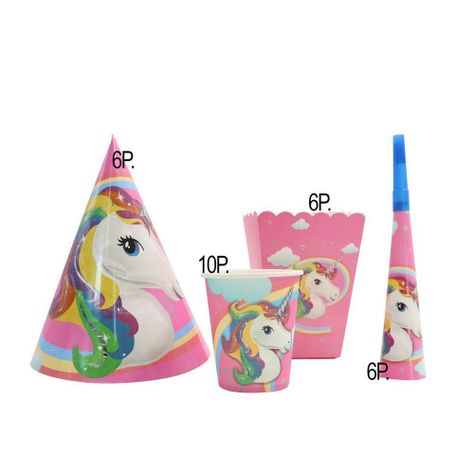 Pack Decoración Cumpleaños Niña Unicornio Cotillón-3