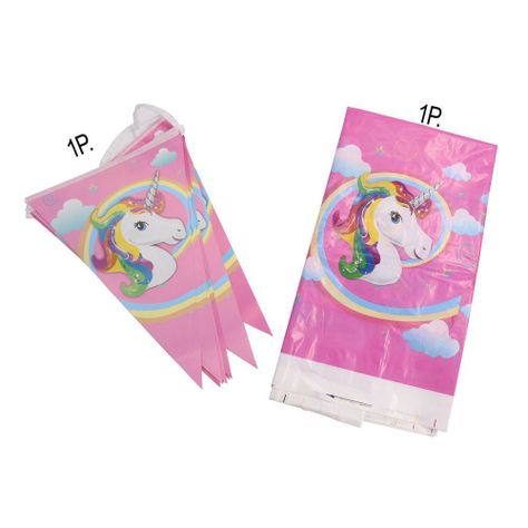 Pack Decoración Cumpleaños Niña Unicornio Cotillón-4