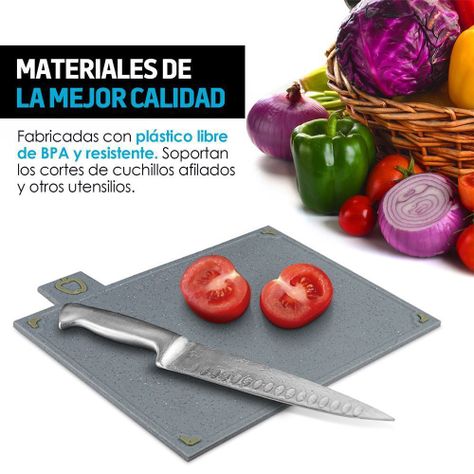 Tablas De Picoteo Cocina Picar Cortar 4 Piezas Frutas Carnes-6