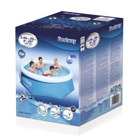 Piscina Redonda Inflable 2.44 m x 66 cm Bestway-2