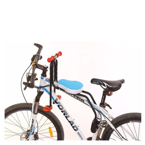 Silla Auxiliar Bicicleta, Asiento Delantero Bicicleta Para Niños Celeste-1