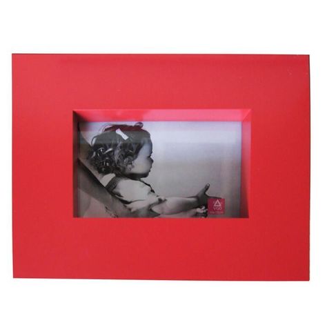 Marco  10x15 plástico box ancho color Rojo 10x15 cm-0