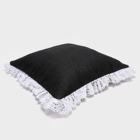 Set 2 fundas de cojín rustic reina negro 50x50cm-1