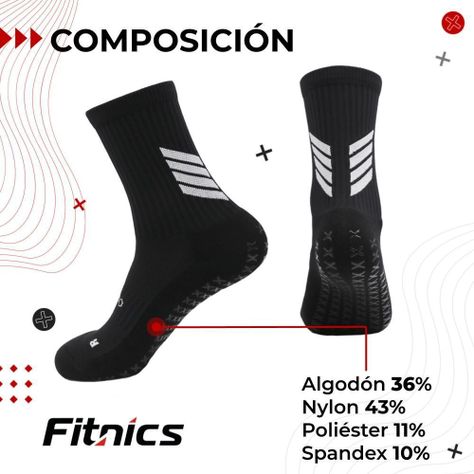 Medias Calcetas Futbol Deportivas Antideslizante x3 Fitnics-4