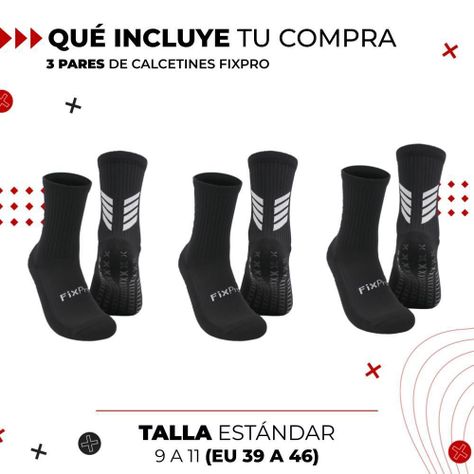 Medias Calcetas Futbol Deportivas Antideslizante x3 Fitnics-7