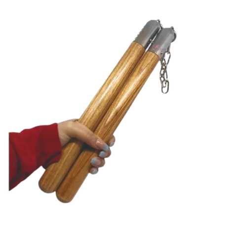 Nunchaku Madera Practico Artes Marciales 31 cm-2