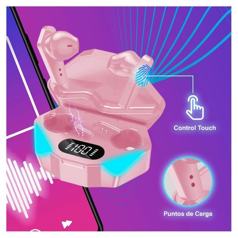 Earbuds Reisen R1 TWS Rosado-1