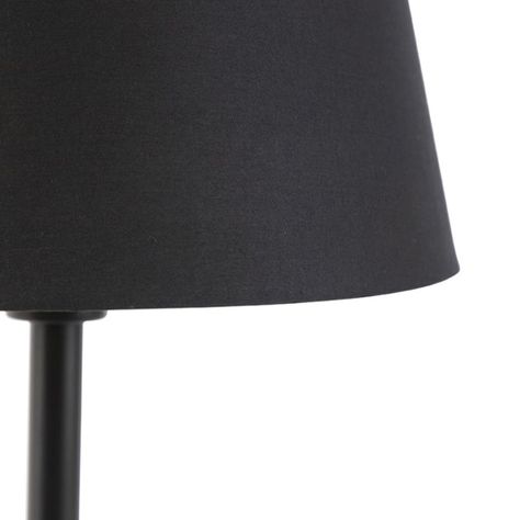 Lámpara de Mesa "Leonor" Con Pantalla E-27 Negro-2