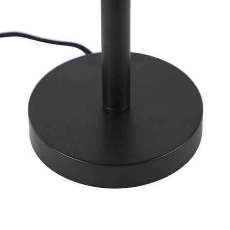 Lámpara de Mesa "Leonor" Con Pantalla E-27 Negro-3