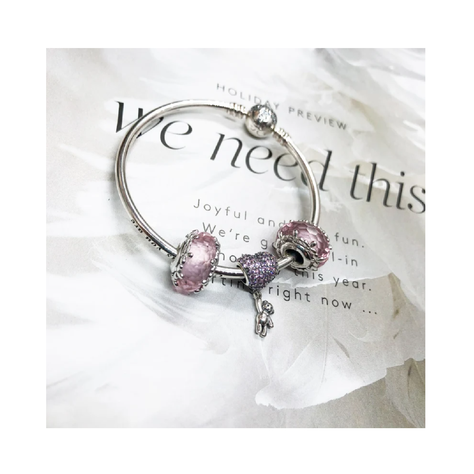 Charm Oso y Corazón en Plata Fina 925 SILVER HEART-2