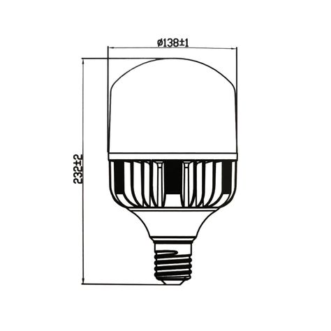 Ampolleta LED High Power E-40 60W Frío - Incluye Adaptador E-27-4
