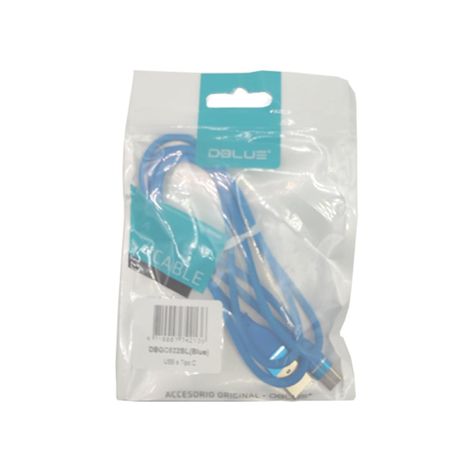 Cable USB a Tipo C Carga Rapida 1mt Azul Dblue-1