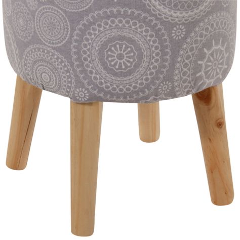 Pouf Bird Mándala 35x35x45 cm Máxima Design-4