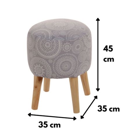Pouf Bird Mándala 35x35x45 cm Máxima Design-3