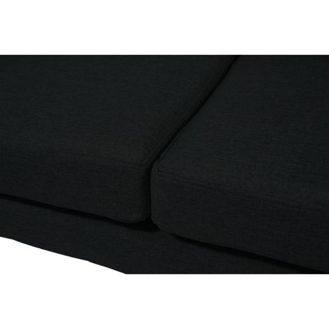 Sofá Lenora Felpa  Negro 3 Cuerpos-3