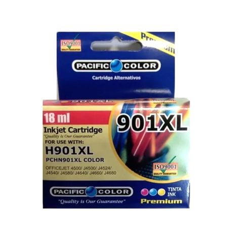 Tinta  901 XL Cartucho Color Compatible HP 18ml Pacific Color-0