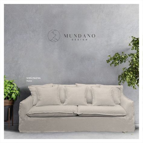 Sofá Palena Chenille Hueso 3C-1