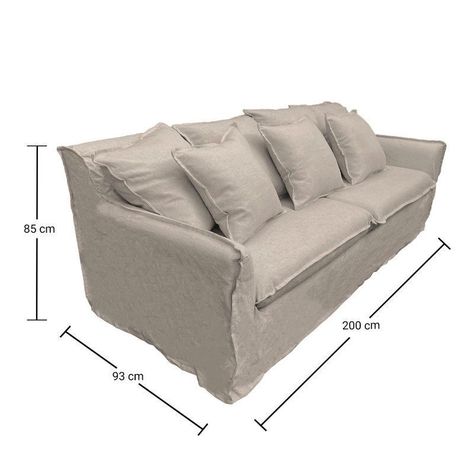 Sofá Palena Chenille Hueso 3C-5