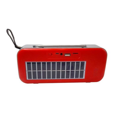 Parlante Bluetooth Portatil Solar Rojo C81036-2