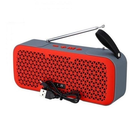 Parlante Bluetooth Portatil Solar Rojo C81036-1