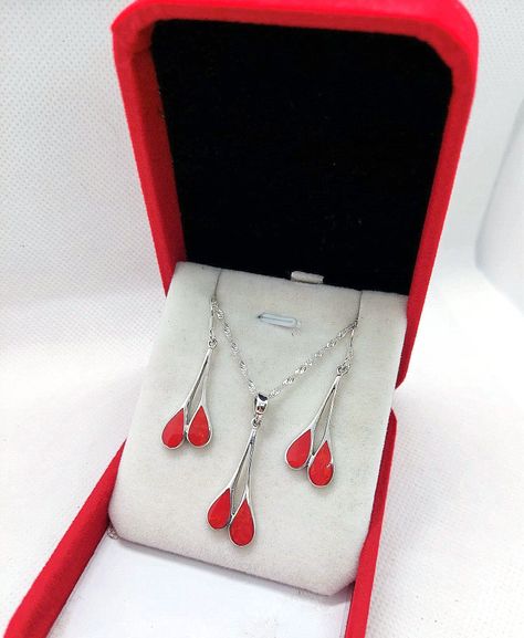 Conjunto Gota Piedra Jaspe – Plata Ley 925-2