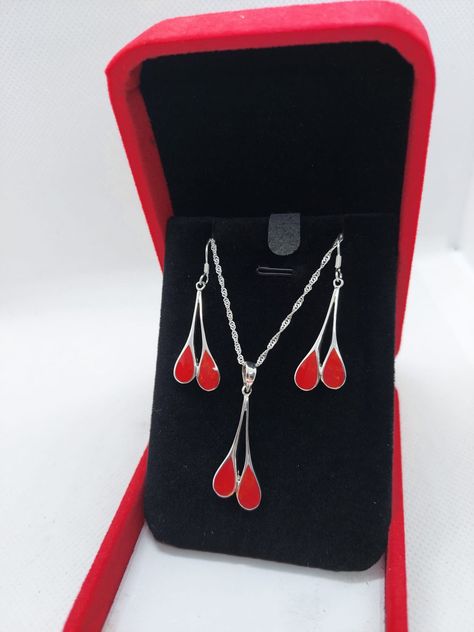 Conjunto Gota Piedra Jaspe – Plata Ley 925-1