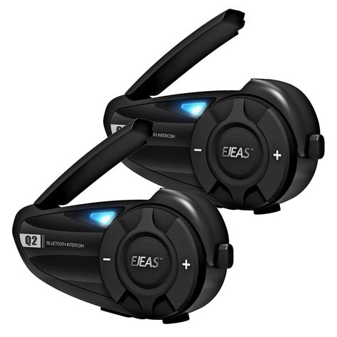 Pack 2 Intercomunicadores Bluetooth motociclismoRadio FM Ejeas Q2-0