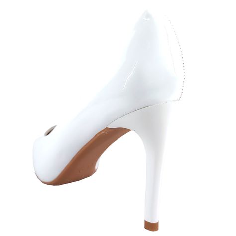 Zapato de Mujer Blanco Taco Aguja-3