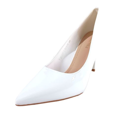 Zapato de Mujer Blanco Taco Aguja-1
