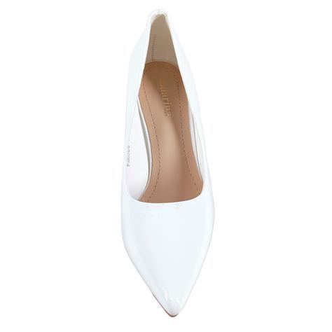 Zapato de Mujer Blanco Taco Aguja-2