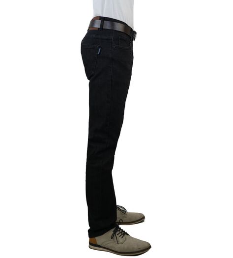 Jeans tiro alto-alto semi recto negro-1