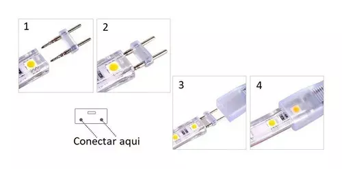 Cinta Led Calida Impermeable 10 Metros + Conector Al 220v-5