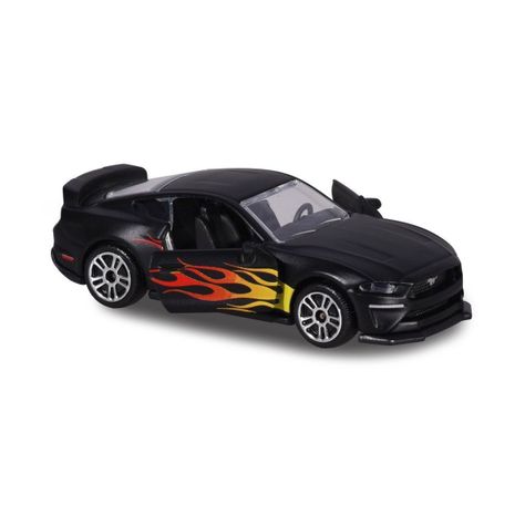 FORD MUSTANG GT SERIES - NEGRO - LLAMAS - 1:64 - MAJORETTE-1