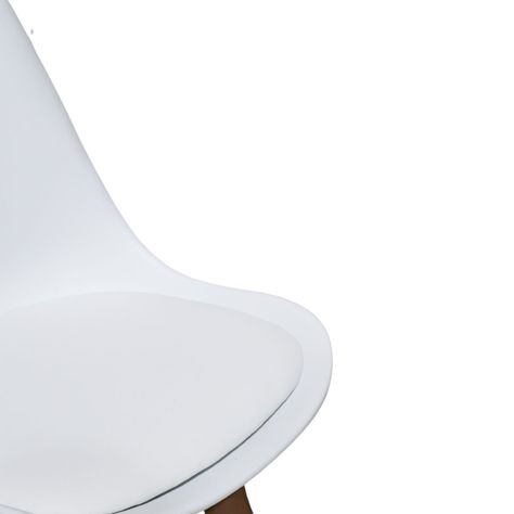 Silla Tulip acolchada blanca-3