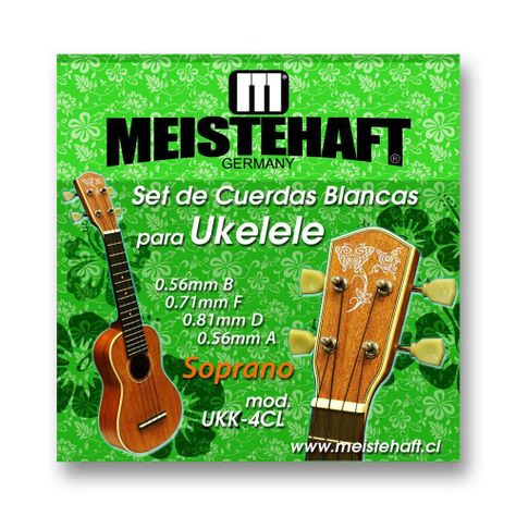 SET DE CUERDAS PARA UKELELE BLANCO MEISTEHAFT-0