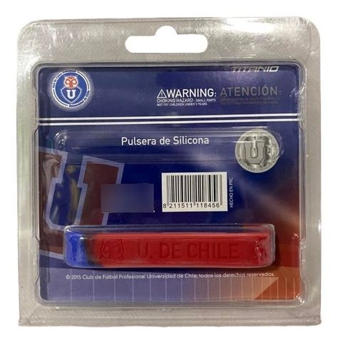 Pulsera Universidad De Chile Silicona Tamaño Niño Azul/rojo-1