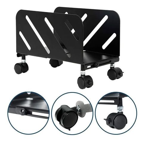 Soporte Porta Cpu Base Con Ruedas Y Frenos Ajustable Nw-cpb-2