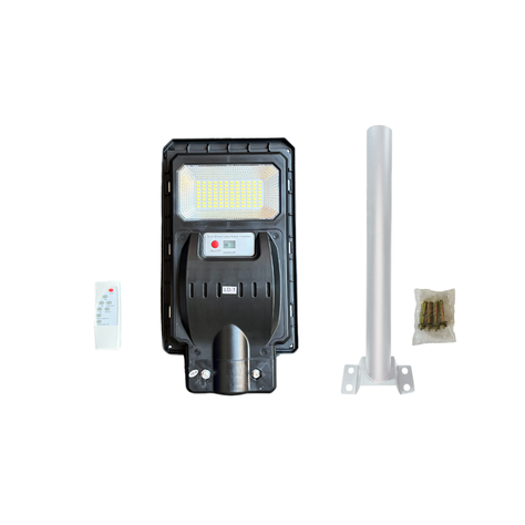 Foco Solar con Sensor de Movimiento 100W Soporte Y Control Remoto-0