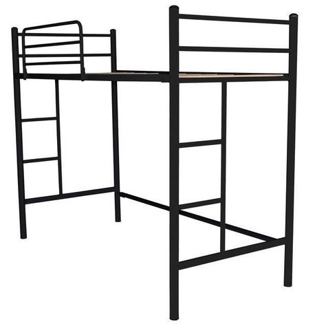 Cama Alta 1 Plaza Negro-0