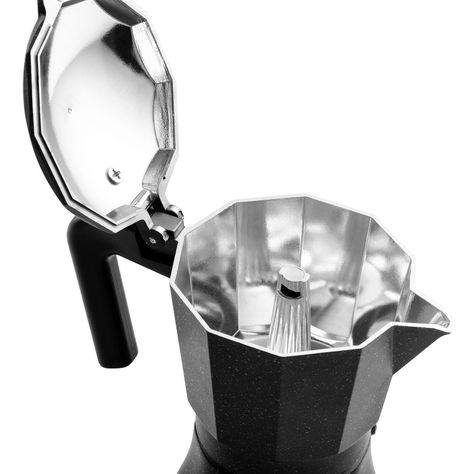 Cafetera Italiana negra aluminio  9 Tazas Tiramisú Fagor-3