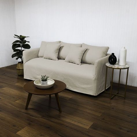 Sofá Dua Chenille Beige 3C-1
