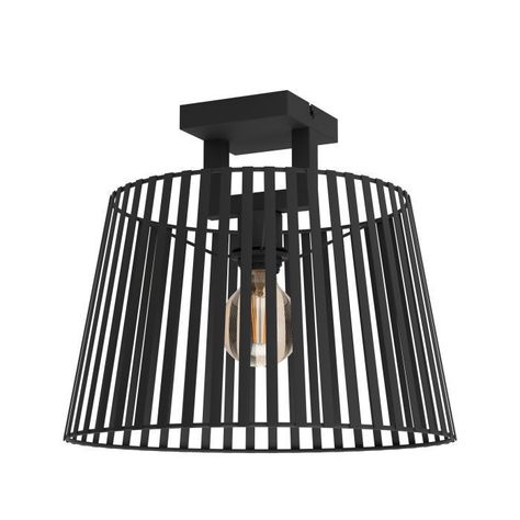 LAMPARA DE TECHO BOGOTA ACERO NEGRO E27 1X40W IP20 COD.390001-0